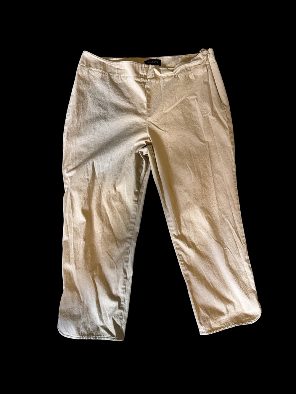 Talbots Heritage Women’s Size 16 Beige Khaki Cropped Capri Pants Classic Career